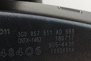 VOLKSWAGEN PASSAT B8 Lusterko wsteczne wewnętrzne 3G0857511AD 2017 27326224