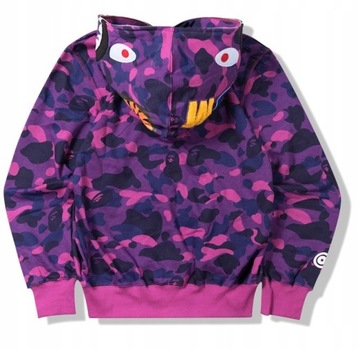 Толстовка Bape Shark kangaroo, зеленая камуфляжная кенгуру, S