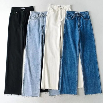 Wide Leg Pant Women Jeans Autumn Winter High Waist