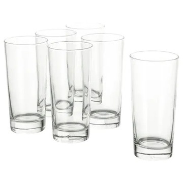 IKEA GODIS SZKLANKI WYSOKIE 400 ML KOMPLET 6 SZT