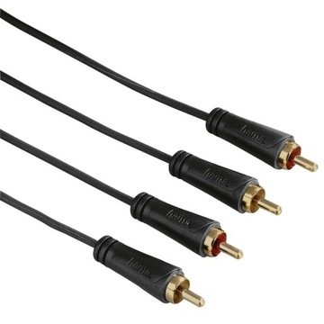 Kabel audio 2x Cinch RCA M/M Ekran Gold 3m. HAMA