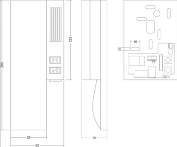 Трубка ACO INS-UP720B UNIFON белая 1 кнопка