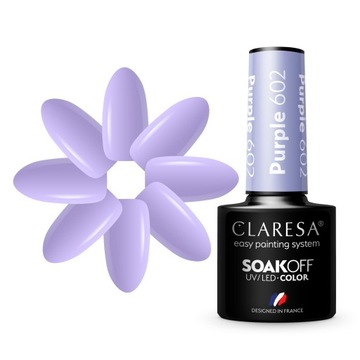 CLARESA FIOLET LAKIER HYBRYDOWY 5ml PURPLE 602