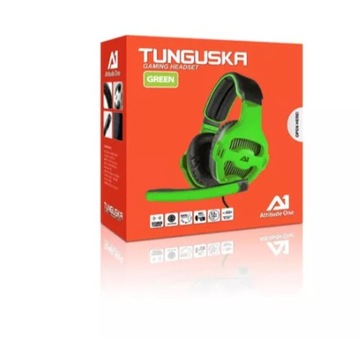 Игровая гарнитура TUNGUSKA Attitude One, игровые наушники зеленого цвета