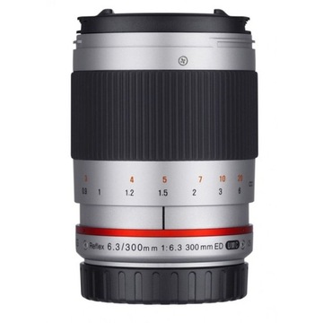 Obiektyw Samyang 300mm F6.3 mirror Canon M srebrny