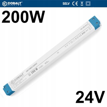 ZASILACZ DO TAŚM LED ULTRA SLIM IP20 PLV 200W 24V