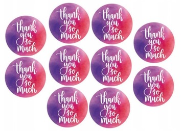 NAKLEJKI THANK YOU DZIĘKUJĘ SCRAPBOOKING 10szt