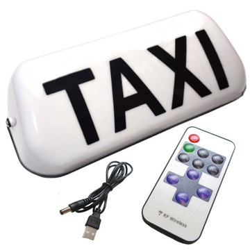 BEZPRZEWODOWA LAMPA KOGUT TAXI LED NA PILOTA