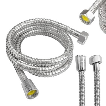 WĄŻ PRYSZNICOWY CHROMOWANY STANDARDOWY NATRYSKOWY