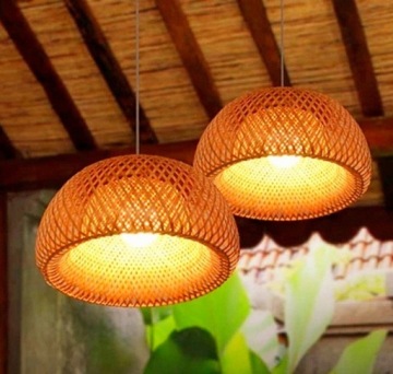 СВЕТИЛЬНИК ИЗ НАТУРАЛЬНОГО БАМБУКА БОХО 38 СМ LOFTHOME