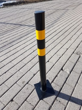 SŁUPEK PARKINGOWY CZARNY BLOKADA STAŁA 80CM