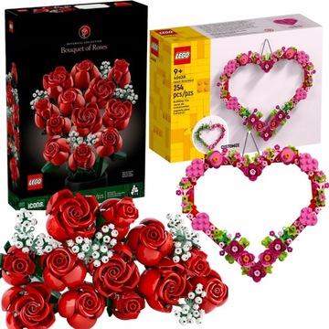 LEGO ICONS 10328 BUKIET RÓŻ prezent dla niej na WALENTYNKI + GRATIS SERCE