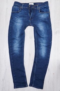 ZARA MAN SLIM JEANSY spodnie męskie granatowe PREMIUM 32/32 pas 82