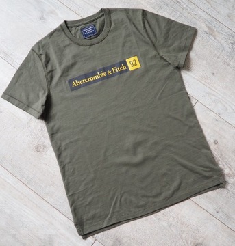 ABERCROMBIE & FITCH_T-shirt khaki z logo_S