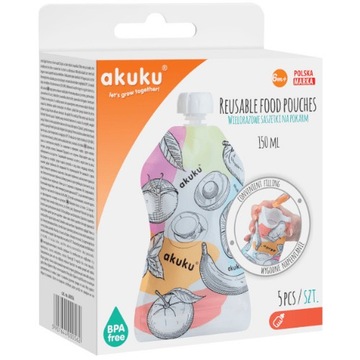 WIELORAZOWE SASZETKI DO MUSÓW DESERKÓW 150 ml 5szt