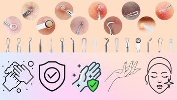 ŁYŻECZKI UNY DO USUWANIA WĄGRÓW ZASKÓRNIKÓW DWUSTRONNE SONDA PODOLOGICZNA