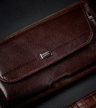 ROVICKY CPR-043 коричневая кожаная поясная сумка