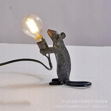żywica szczur mysz lampa LED dekoracja biurka C