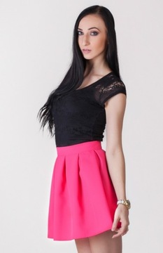 РОЗОВАЯ ЮБКА С ПУТАМИ И МОЛНИЕЙ для ЛЕТА S (36)