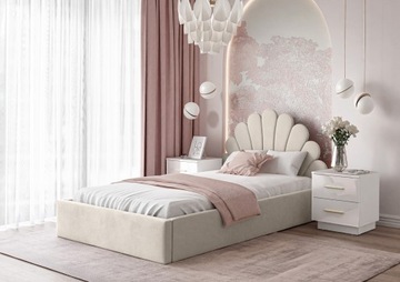 Łóżko tapicerowane ASHLEY z pojemnikiem 120x200 cm