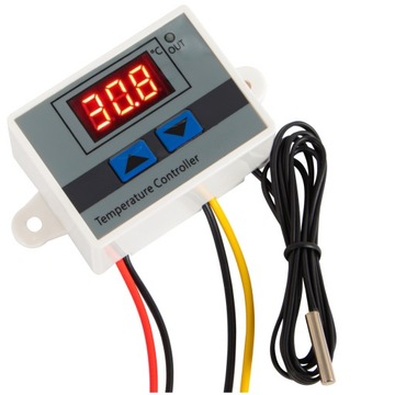 STEROWNIK TERMOSTAT REGULATOR TEMPERATURY DO POMPY PIECA Z SONDĄ LED 230V