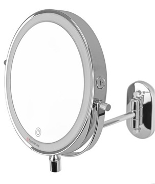 Зеркало для ванной Humanas HS-BM01 со светодиодной подсветкой - серебро