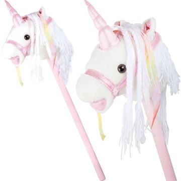 HOBBY HORSE JEDNOROŻEC NA PATYKU KIJU DLA DZIECKA
