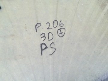 Peugeot 206 3D Окно крыла, правая сторона