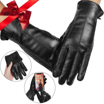 RĘKAWICZKI DAMSKIE OCIEPLANE ZIMOWE SCREEN TOUCH DO TELEFONU PREZENT KOLORY