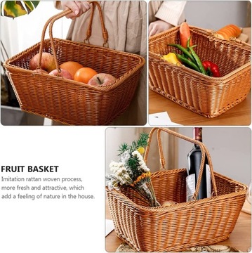 1 szt. plastikowy koszyk na owoce, kosz piknikowy