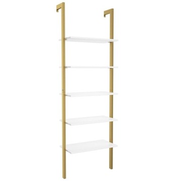 Regał Półka Drabinka Loft Industrialny Rustykalny Modern złota 61x183x30cm
