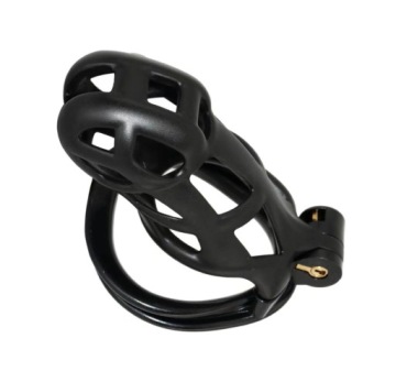 Легкая черная клетка для ремня добродетели для пениса Chastita 4 кольца