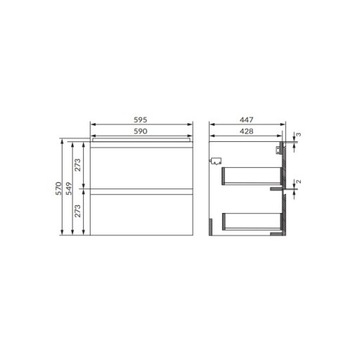 Szafka łazienkowa pod umywalkę Cersanit Moduo 60 cm antracyt mat S590-080