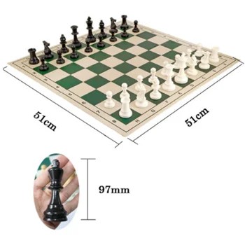 Nowa gra w szachy król wysoki 97mm 77mm 64mm ajedrez średniowieczne szachy