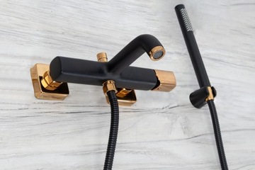 Смеситель для ванны с длинным изливом SALTO BLACK GOLD REA