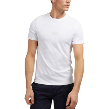 GUESS KOSZULKA MĘSKA T-SHIRT AIDY SS TEE BIAŁA XXL