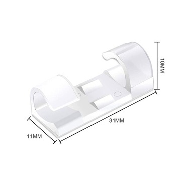 10x КАБЕЛЬНЫЙ ОРГАНИЗАТОР ЗАЖИМ-ДЕРЖАТЕЛЬ САМОКЛЕЯЩИЙСЯ КРЮЧОК