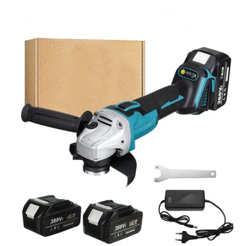 АККУМУЛЯТОРНАЯ БЕСЩЕТОЧНАЯ УГЛОВАЯ ШЛИФОВАЛЬНАЯ МАШИНА 125 ММ + 2 АККУМУЛЯТОРА