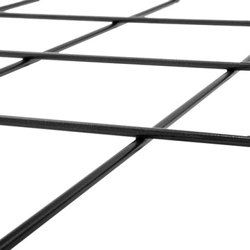 Решетка настенная черная стальная 35х120см + ручки