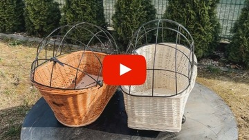 ПЛЕТЕНАЯ КОРЗИНА ДЛЯ СОБАКЫ, НАТУРАЛЬНАЯ КОРЗИНА ДЛЯ ВЕЛОСИПЕДА