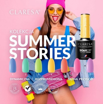 CLARESA HYBRID ЛАКОВ SUMMER STORIES КОЛЛЕКЦИЯ ЛЕТНИХ ЦВЕТОВ INTENS