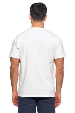 Koszulka T-Shirt Męski Klasyczny Biała Bluzka Na Krótki Rękaw MORAJ 2XL