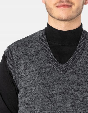 Sweter bez Rękawów Kamizelka Pulower 2989-01 r XXL