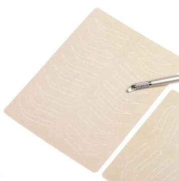 Искусственная кожа с рисунком бровей для обучения перманентному макияжу Prima Derma