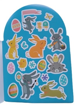Пасхальные наклейки Пасхальные яйца Банни Куриный микс 10 карточек, мин. 150 шт.