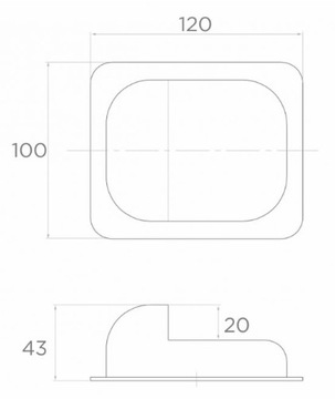 Przykręcany stoper do bramy PSG 61.092 (120x100/H43)