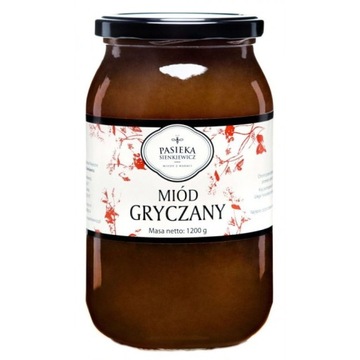 Miód Gryczany, gryka 1,2kg z POLSKI ostry ŚWIEŻY