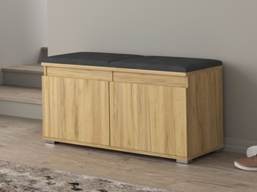 Nevada 100 белый шкаф для обуви с сиденьем