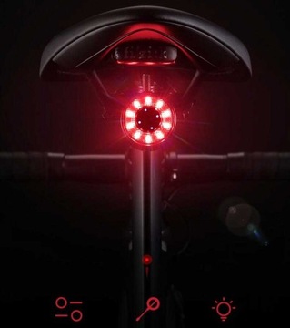 ЗАДНИЙ ВЕЛОСИПЕДНЫЙ ФОНАР ROCKBROS, 7 ЦВЕТОВ, СВЕТОДИОДНЫЙ + КАБЕЛЬ USB C/USB A ДЛЯ ВЕЛОСИПЕДА