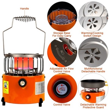 Przenośny grzejnik 2000W Kemping Warmer Piec grzewczy
